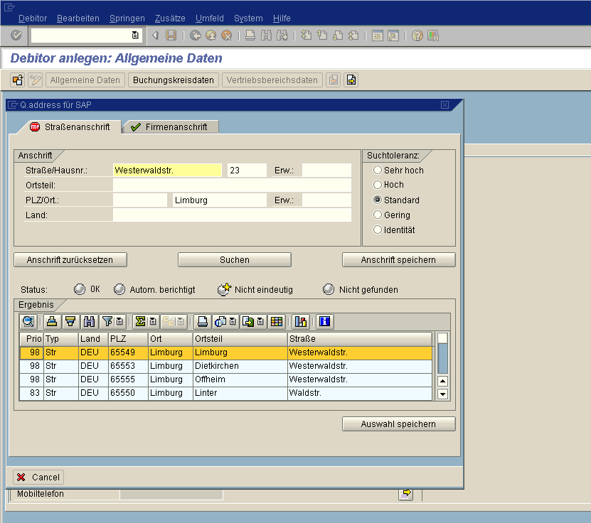qaddress-Zuordnung-SAP