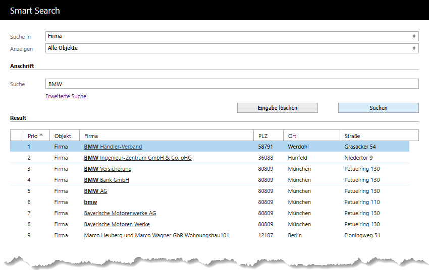 q.address Fehlertolerante Suche in Dynamics 365