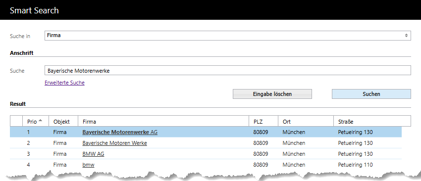 q.address Fehlertolerante Suche in Dynamics 365